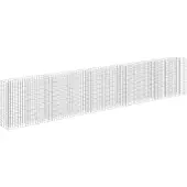 vidaXL Lit surélevé à gabion Acier galvanisé 450x30x90 cm