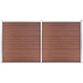 vidaXL Clôture de jardin WPC 353x186 cm Marron