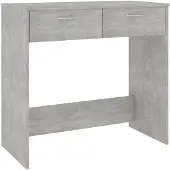 vidaXL Bureau "Jeggeleben" en panneau de particules gris béton. Dimensions (L/L/H) 80x40x75 cm