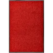 vidaXL Paillasson lavable Rouge 60x90 cm