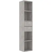 vidaXL Bibliothèque Gris béton 36x30x171 cm Bois d'ingénierie