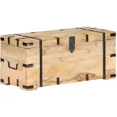 vidaXL Coffre 90x40x40 cm Bois solide de manguier