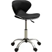 vidaXL Tabouret de salon et spa Noir Similicuir