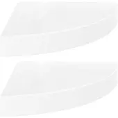 vidaXL Étagères d'angle flottantes 2 pièces Blanc brillant 25 x 25 x 3,8 cm MDF