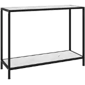 vidaXL Table console Blanc 100x35x75 cm Verre trempé