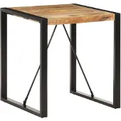 vidaXL Table de salle à manger 70x70x75 cm Bois massif de manguier rugueux