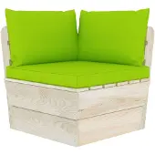 vidaXL Canapé d'angle de jardin en palette avec coussin Bois d'épicéa imprégné