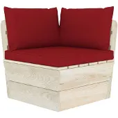 vidaXL Canapé d'angle de jardin en palette avec coussin Bois d'épicéa imprégné