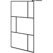 vidaXL Paroi de douche pour douches à l'italienne avec verre trempé noir 115x195 cm