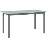 vidaXL Table de jardin en aluminium 150 x 74 x 90 cm Gris clair
