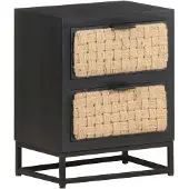 vidaXL Table de chevet 40x30x50 cm Bois de manguier massif