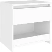 vidaXL Table de chevet Blanc 40x30x39 cm Bois d'ingénierie