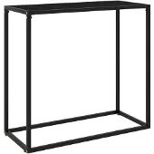 vidaXL Table console Noir 80x35x75 cm Verre trempé