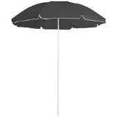 vidaXL Parasol avec mât en acier Anthracite 180 cm