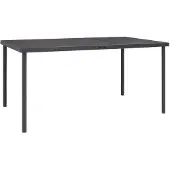 vidaXL Table à manger d'extérieur Anthracite 150x90x74 cm Acier