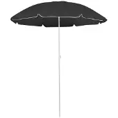 vidaXL Parasol avec mât en acier Anthracite 180 cm