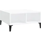 vidaXL Table basse blanche 60x60x30 cm Bois composite