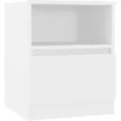 vidaXL Table de chevet blanc 40x40x50 cm bois d'ingénierie