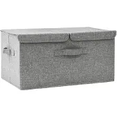 vidaXL Boîte de rangement en tissu 50x30x25 cm Gris