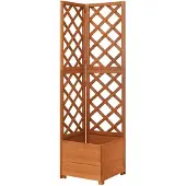 vidaXL Jardinière d'angle en treillis 40x40x150cm Bois de sapin massif