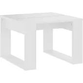 vidaXL Table d'appoint blanche 50x50x35 cm Bois composite