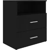 vidaXL Table de chevet Noir 50x32x60 cm
