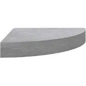 vidaXL Étagère d'angle murale Gris béton 35x35x3,8 cm MDF