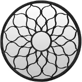 vidaXL Miroir Noir 60x3 cm Fer pour utilisation à l'intérieur