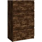 vidaXL Sideboard chêne fumé 60x35x98,5 cm Bois composite