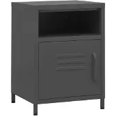 vidaXL Table de chevet Anthracite 35x35x51 cm Acier