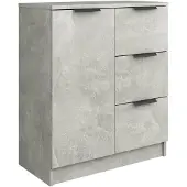 vidaXL Sideboard gris béton 60x30x70 cm Bois composite
