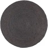 vidaXL Tapis fait à la main Jute Rond 180 cm Gris foncé