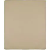 vidaXL Drap-housse Jersey Taupe 160x200 cm Coton