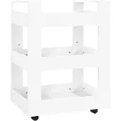 vidaXL Chariot de cuisine blanc 60x45x80 cm Bois composite