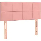 vidaXL Tête de lit rose 100x5x78/88 cm velours