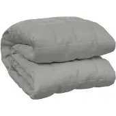 vidaXL Couverture lestée Gris 200x225 cm 13 kg Tissu