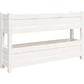 vidaXL Jardinière Blanc 112x25x66 cm Bois massif de pin