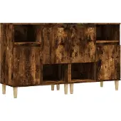 vidaXL Sideboards 2 pcs. Chêne fumé 60x35x70 cm Bois composite