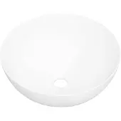 vidaXL Lavabo blanc 36x15 cm Céramique ronde