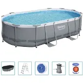 Bestway Power Steel Pool-Set Oval 488x305x107 cm