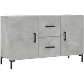 vidaXL Sideboard gris béton 100x36x60 cm Bois composite