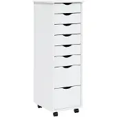 vidaXL Armoire roulante avec tiroirs MOSS blanc bois de pin solide