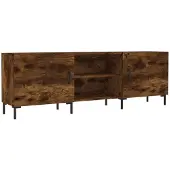 vidaXL Armoire TV chêne fumé 150x30x50 cm Bois composite