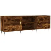 vidaXL Armoire TV chêne fumé 150x30x50 cm Bois composite