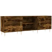 vidaXL Armoire TV chêne fumé 150x30x50 cm Bois composite