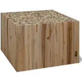 vidaXL Table basse en bois véritable 50 x 50 x 35 cm