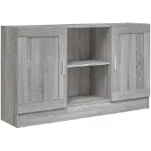 vidaXL Sideboard Gris Sonoma 120x30,5x70 cm Matériau dérivé du bois