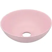 vidaXL Lavabo en céramique Mattrosa Rond