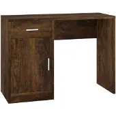 vidaXL Bureau avec espace de rangement chêne fumé 100x40x73 cm