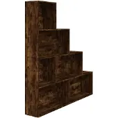 vidaXL Armoire à livres Chêne fumé 155x24x160 cm